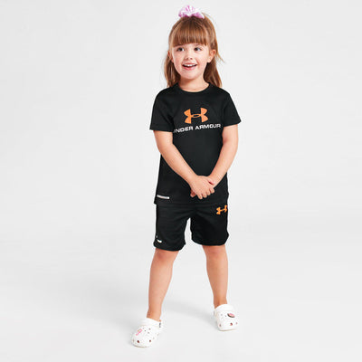 Kids Unisex Summer Black tee & shorts set