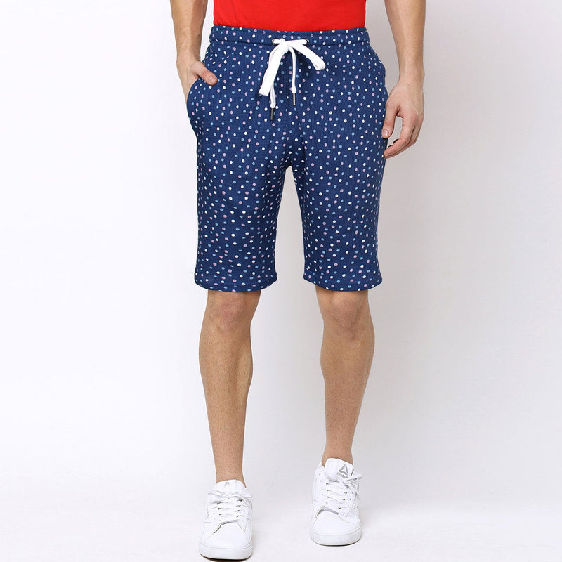 Men Exclusive Blue cotton shorts