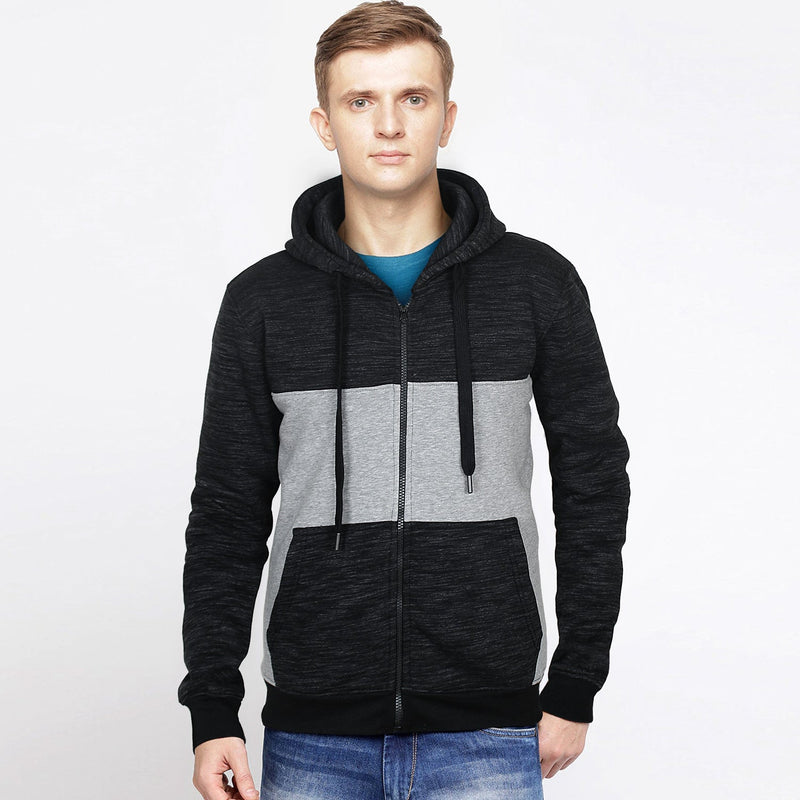 Men Winter Grey Black Hoodie - The Original Wears