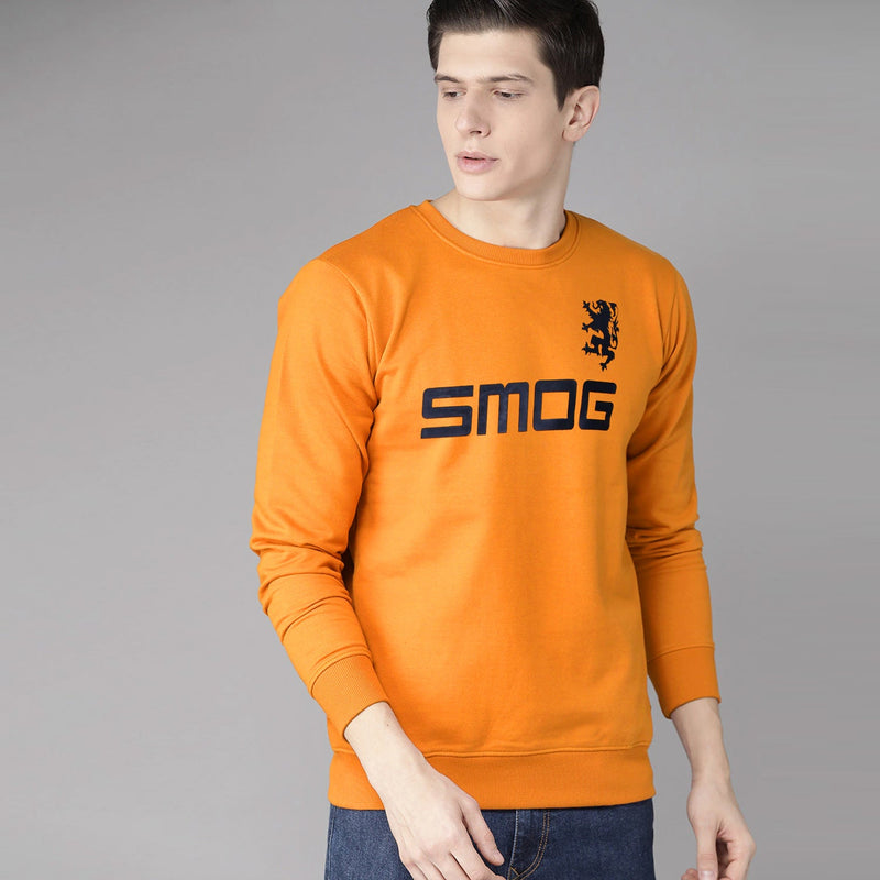 Men Fleece Embossed Sweatshirt