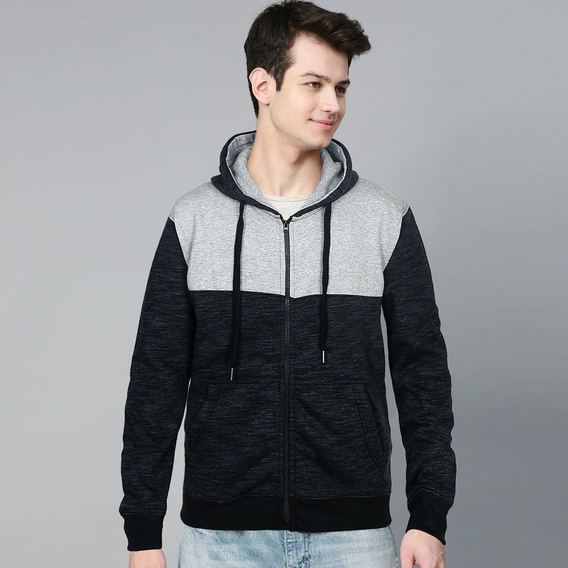 Men Winter Grey Black Hoodie - The Original Wears