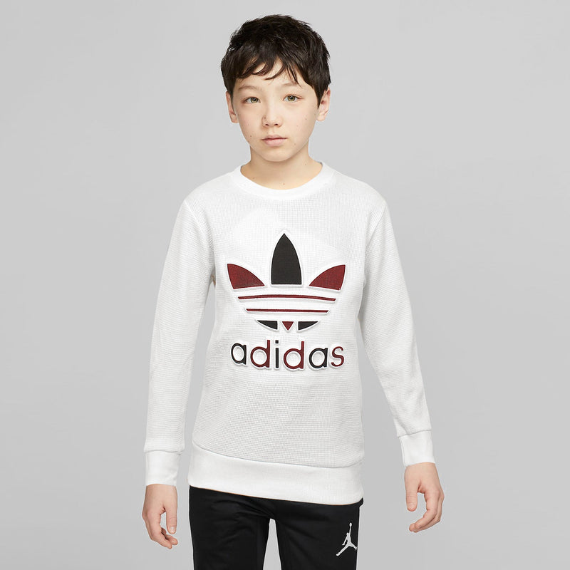 Kids Originals White Thermal Embossed Sweatshirt