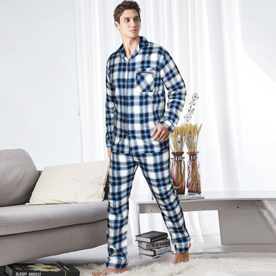 Men Cotton Check Sleepwear Pajama Set - The Original Wears