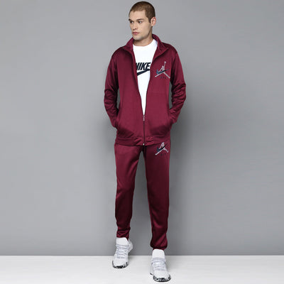 Men's Authentic 3-Piece Polyfleece Maroon Tracksuit - The Original Wears