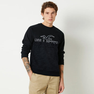 Men Textured Embroidered Winter Sweatshirt - The Original Wears