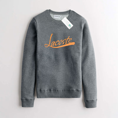 Men Fleece Grey Printed Sweatshirt