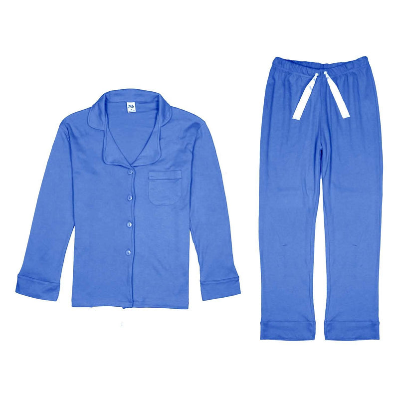 Ladies Winter Blue Cotton Sleepwear - The Original Wears