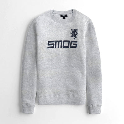 Men Fleece Grey Embossed Sweatshirt