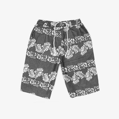 Capra Welie Summer Grey Floral Linen Shorts