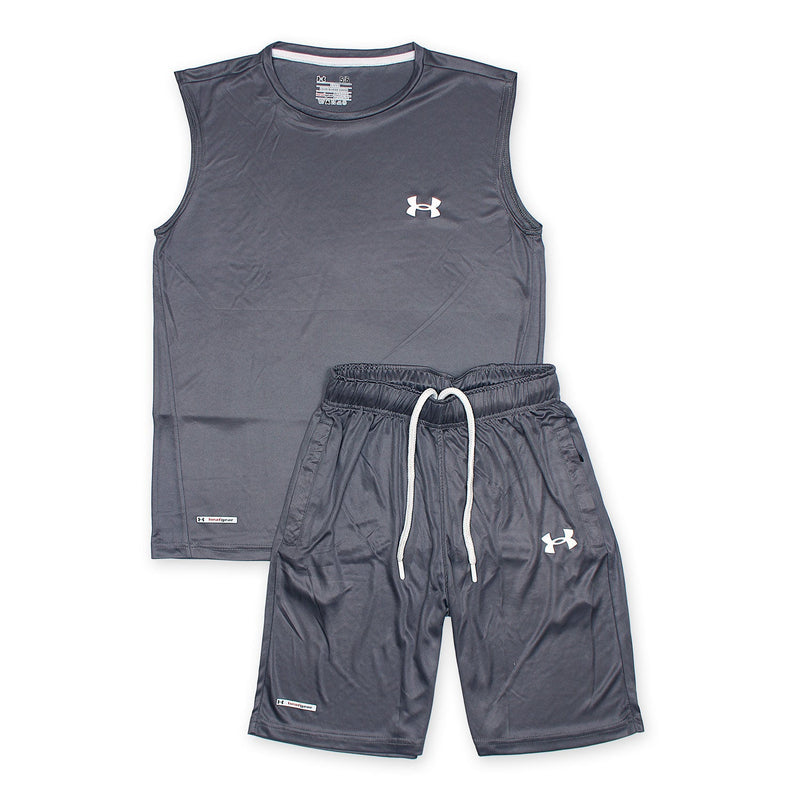 Kids Summer Grey Tank Top shorts set