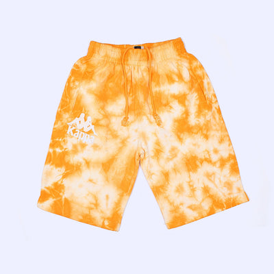 Men Yellow Summer Tie & Dye Shorts