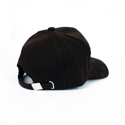 Men Trefoil Brown Embroidered Logo Cap