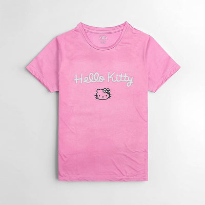 Ladies Exclusive Pink Printed Tee Shirt