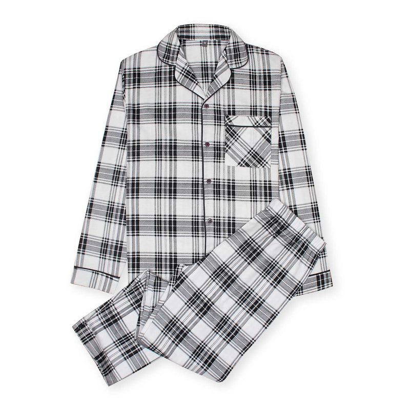 Men Cotton Check Sleepwear Pajama Set