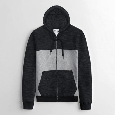 Men Winter Grey Black Hoodie - The Original Wears