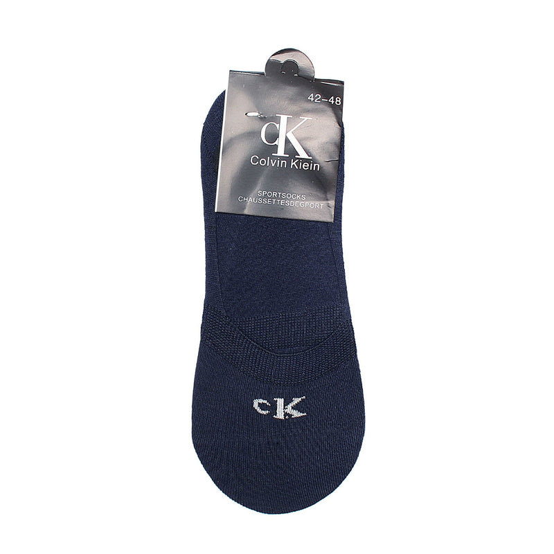 Ck-Men Blue No-Show Socks (Pack of 1)