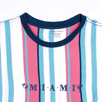 Men Premium White/Pink Striped Tee Shirt