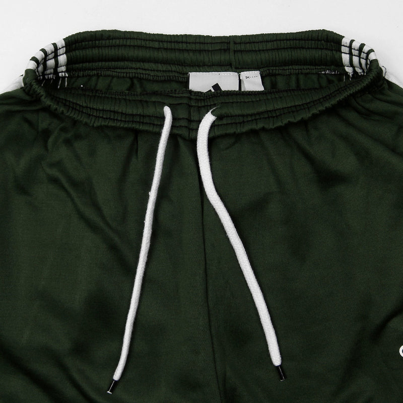 Women Olive Green Poly Fleece Trouser with Stripes