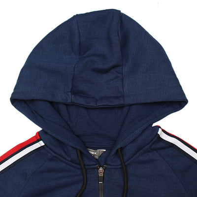 Men Winter Premium Stripes Navy Blue Tracksuit