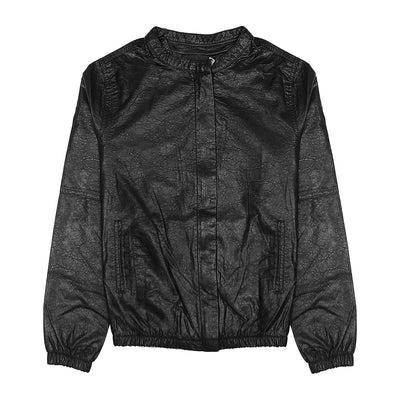 Ladies Winter Black Leather Jacket