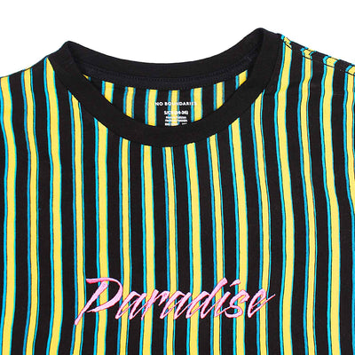 Men Premium Black/Yellow Stripes Tee Shirt