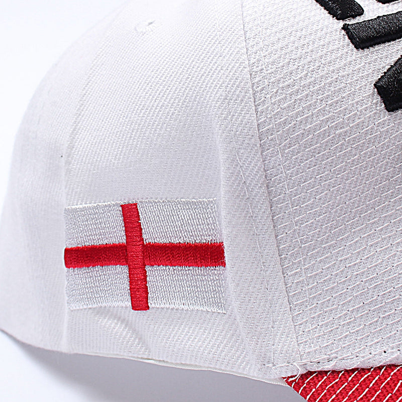 Men Red White Trefoil Embroidered Logo Cap