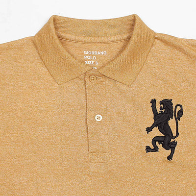 Men's 3D Lion Embroidery Polo Shirt