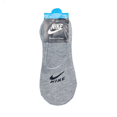 Nk-Men Grey No-Show Socks (Pack of 1)