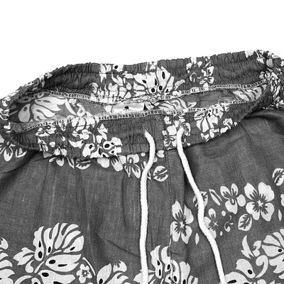 Capra Welie Summer Grey Floral Linen Shorts