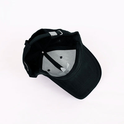 Men Embroidered Logo Black Cap