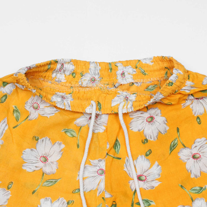 Capra Welie Summer Yellow Floral Linen Shorts