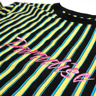 Men Premium Black/Yellow Stripes Tee Shirt