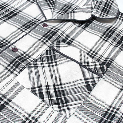 Men Cotton Check Sleepwear Pajama Set