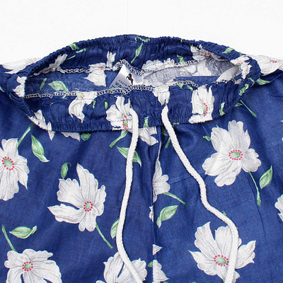 Capra Welie Summer Blue Floral Linen Shorts