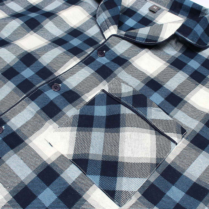 Men Cotton Check Sleepwear Pajama Set - The Original Wears