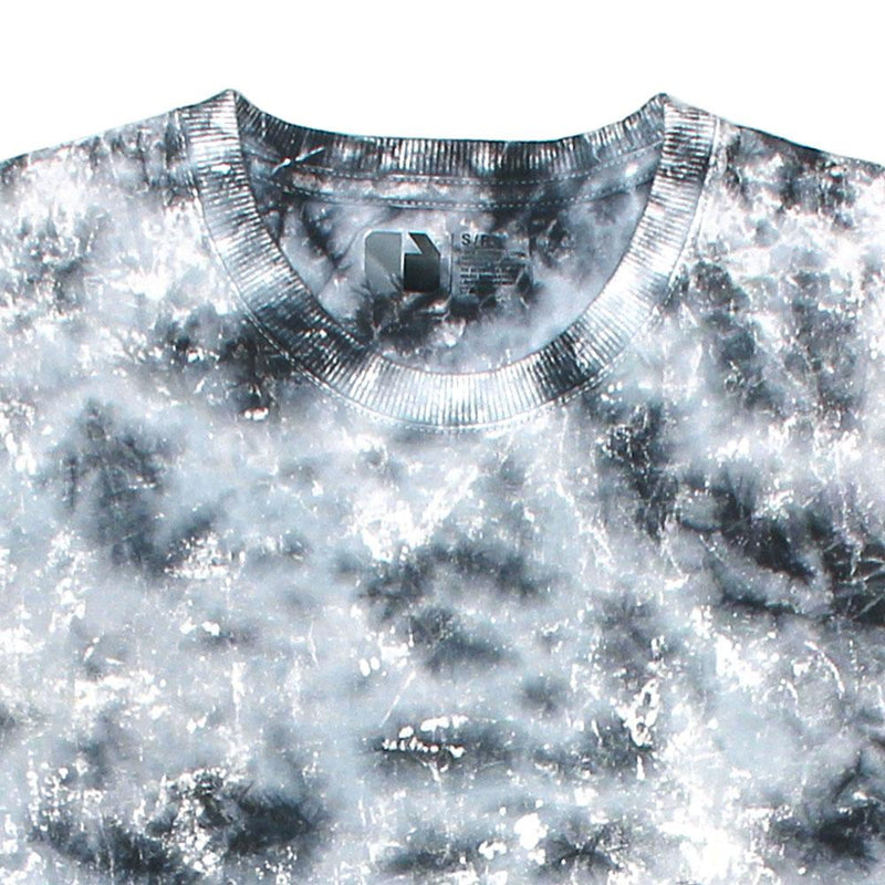 Men Grey Smoky Dye Printed Tee Shirt