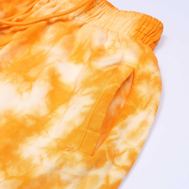 Men Yellow Summer Tie & Dye Shorts