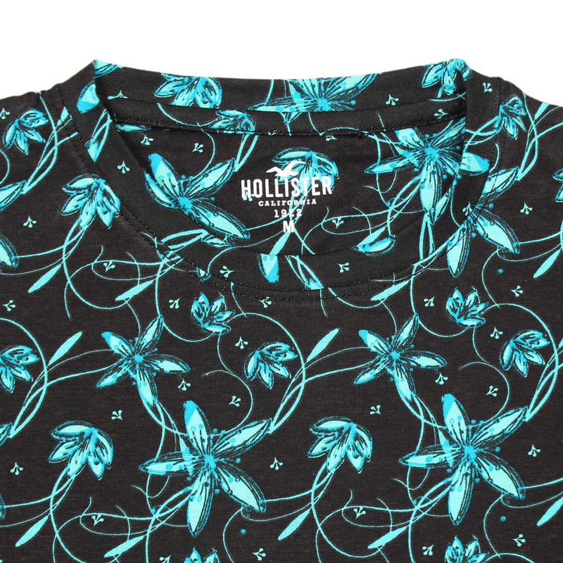 Hlstr Men Sea Green Printed Cotton Crewneck Tee Shirt - The Original Wears