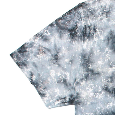 Men Grey Smoky Dye Printed Tee Shirt