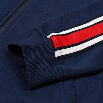 Men Winter Premium Stripes Navy Blue Tracksuit