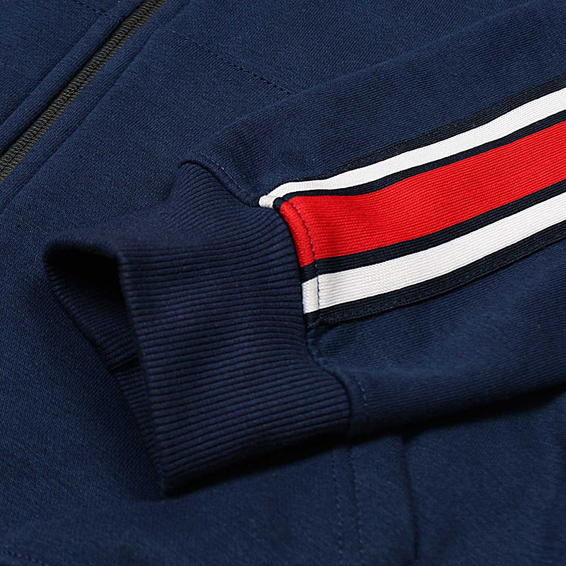 Men Winter Premium Stripes Navy Blue Tracksuit