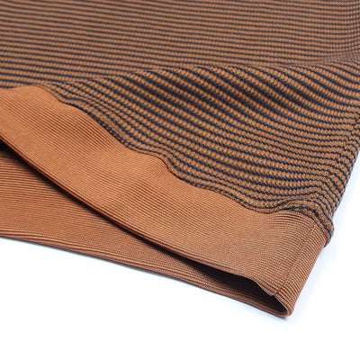 Men Brown Stripes Thermal Sweatshirt - The Original Wears