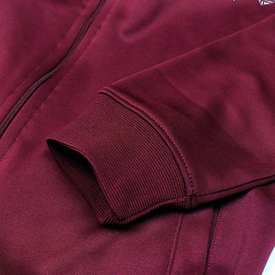 Ladies Authentic 3-Piece Polyfleece Maroon Tracksuit - The Original Wears