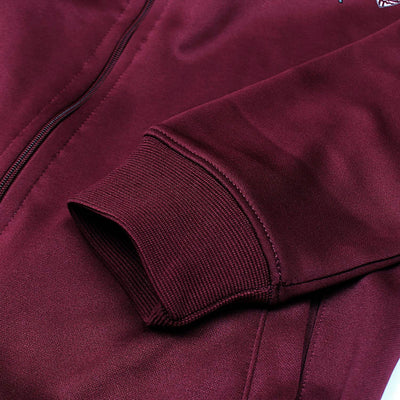 Men's Authentic 3-Piece Polyfleece Maroon Tracksuit - The Original Wears