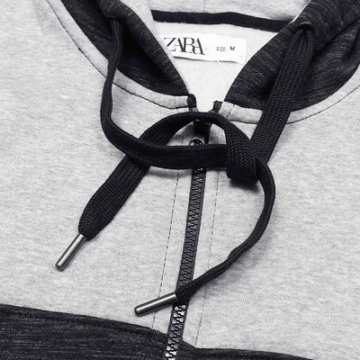 Men Winter Grey Black Hoodie - The Original Wears