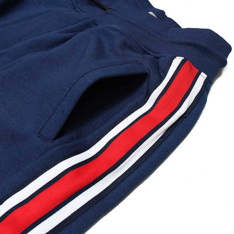 Men Winter Premium Stripes Navy Blue Tracksuit