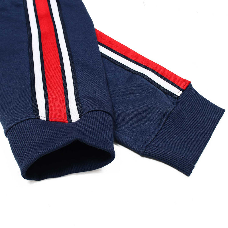 Men Winter Premium Stripes Navy Blue Tracksuit