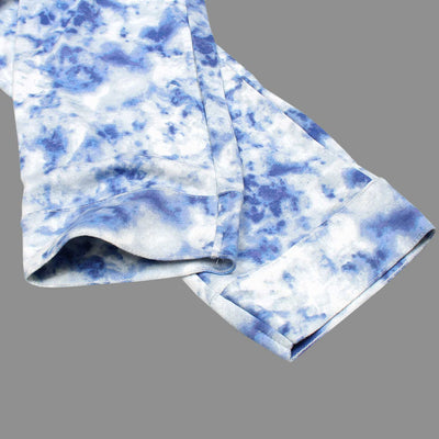 Ladies Sky Blue Printed Cotton Sleepwear - The Original Wears