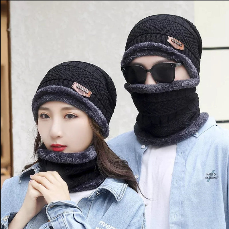 Unisex Warm Cap & Scarf Set