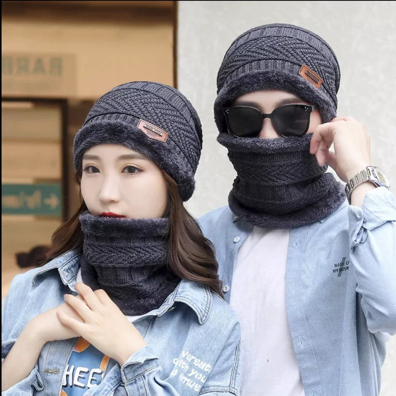 Unisex Warm Cap & Scarf Set